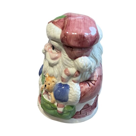 Vintage World Bazaars Christmas Santa Claus Ceramic Cookie Jar - Picture 4 of 14